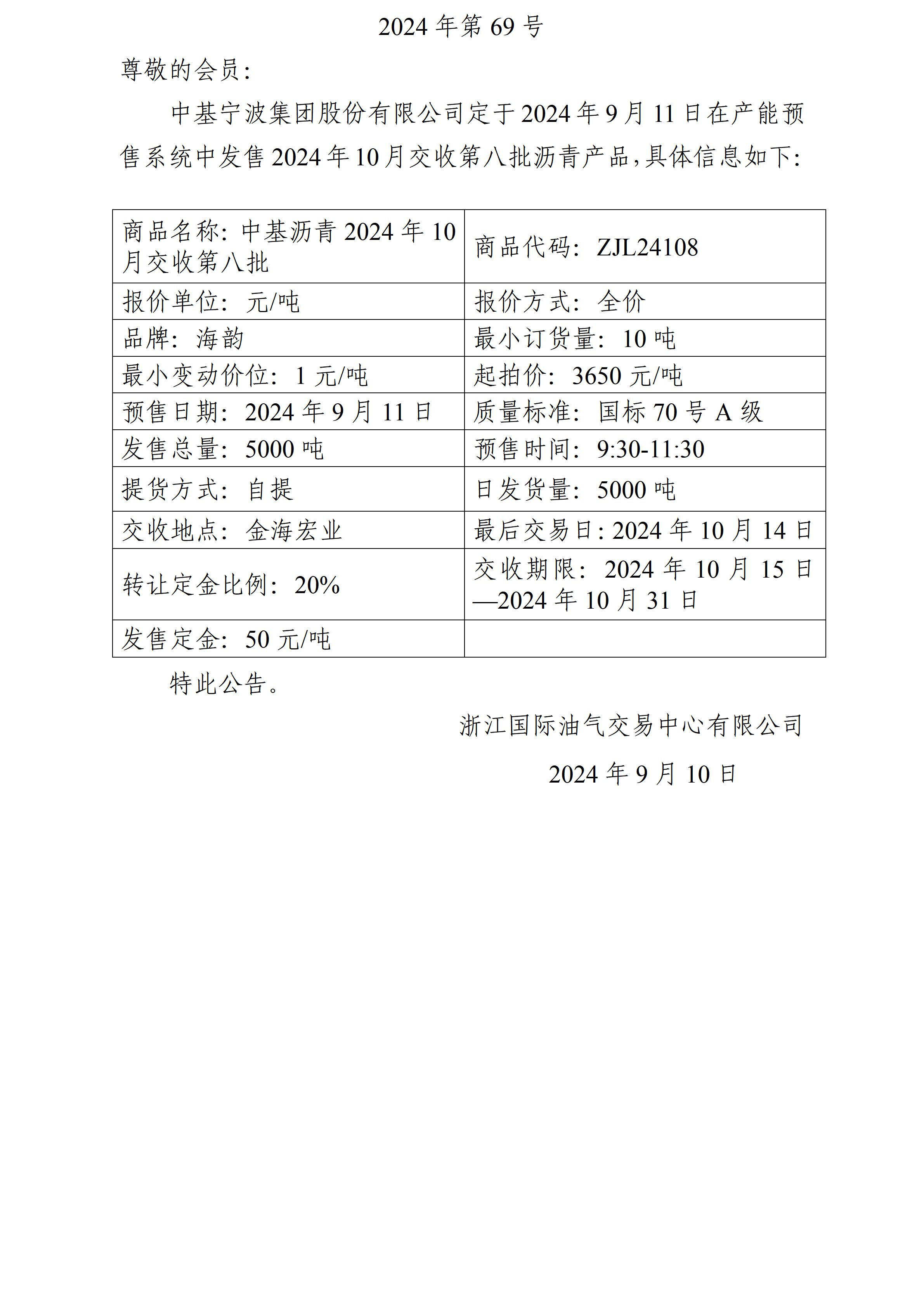 關(guān)于中基寧波集團股份有限公司預(yù)售2024年10月交收第八批瀝青產(chǎn)品的公告_01.jpg